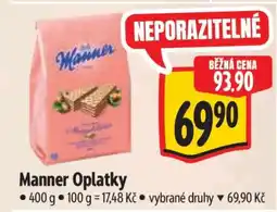 Albert Manner oplatky nabídka