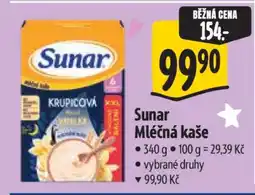 Albert Sunar mléčná kaše nabídka