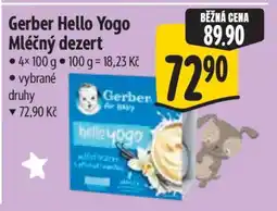Albert Gerber hello yogo Mléčný dezert nabídka