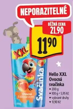 Albert Hello XXL Ovocná svačinka nabídka