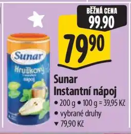 Albert Sunar instantní nápoj nabídka