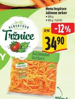 Albert Menu inspirace Julienne mrkev nabídka