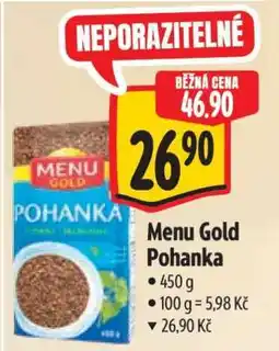 Albert Menu Gold pohanka nabídka