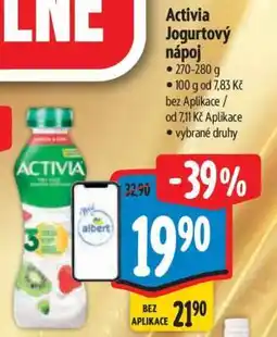 Albert Activia jogurtový nápoj nabídka