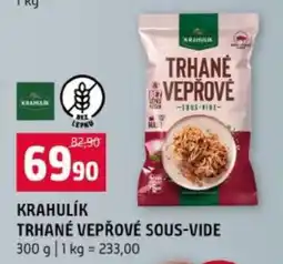 Terno Krahulík Trhané vepřové Sous-vide nabídka
