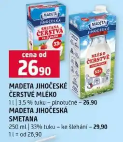 Terno MADETA JIHOČESKÉ ČERSTVÉ MLÉKO nabídka