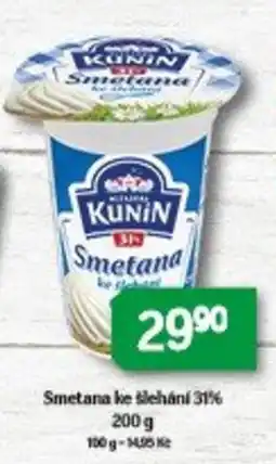 Brněnka Kunin smetana ke šlehání 31% nabídka