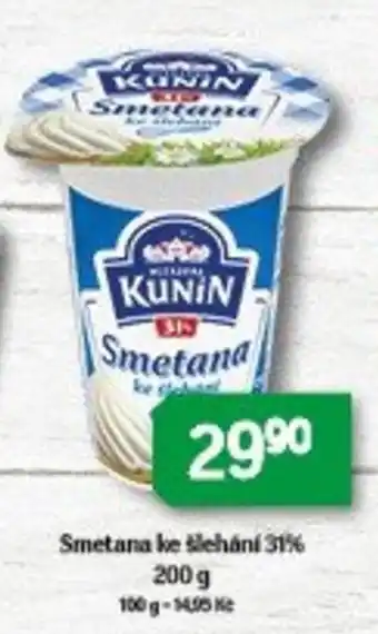 Kunin smetana ke šlehání 31%