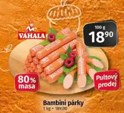 COOP TIP Váhala bambini párky nabídka