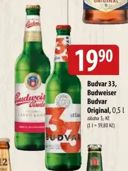 Bala Budvar 33, Budweiser Budvar Original nabídka