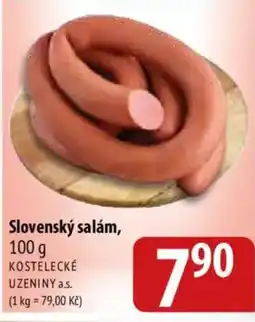 Bala Kostelecké uzeniny a.s. slovenský salám nabídka