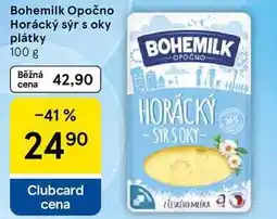 Tesco Bohemilk Opočno Horácký sýr s oky plátky nabídka