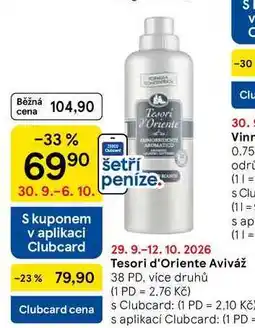 Tesco Tesori d'Oriente Aviváž, 38 PD, více druhů nabídka