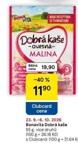 Tesco Bonavita Dobrá kaše, 55 g, více druhů nabídka