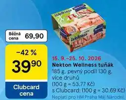 Tesco Nekton Wellness tuňák, 185 g. pevný podíl 130 g nabídka