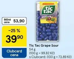 Tesco Tic Tac Grape Sour nabídka