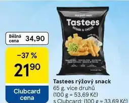 Tesco Tastees rýžový snack, 65 g, více druhů nabídka