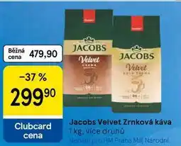 Tesco Jacobs Velvet Zrnková káva nabídka