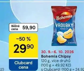 Tesco Bohemia Chipsy, 120 g, více druhů nabídka