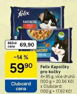 Tesco Felix kapsičky pro kočky nabídka