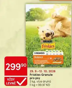 Tesco Friskies Granule pro psy, 3 kg, více druhů nabídka
