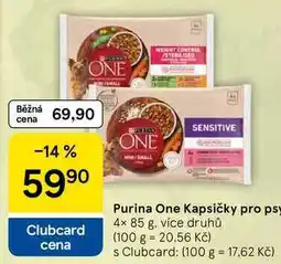 Tesco Purina One Kapsičky pro psy, 4× nabídka
