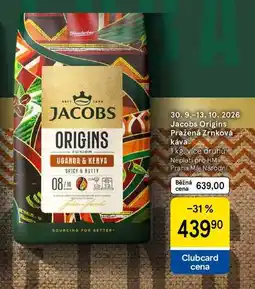 Tesco Jacobs Origins Pražená Zrnková káva nabídka