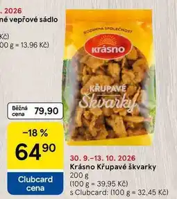 Tesco Krásno Křupavé škvarky nabídka