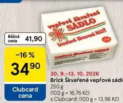 Tesco Brick Škvařené vepřové sádlo nabídka
