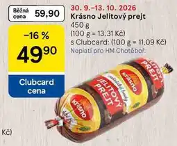 Tesco Krásno Jelitový prejt nabídka