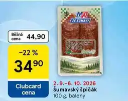 Tesco Šumavský špičák nabídka