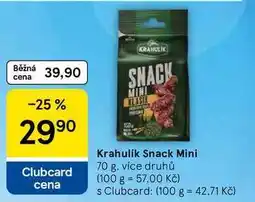 Tesco Krahulik Snack Mini nabídka