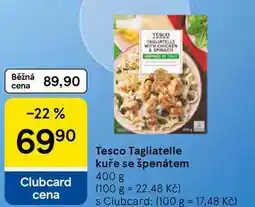 Tesco Tesco Tagliatelle kuře se špenátem nabídka