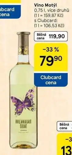 Tesco Víno Motýl nabídka
