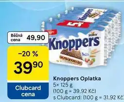 Tesco Knoppers Oplatka nabídka