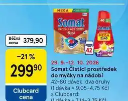 Tesco Somat Čisticí prostředek do myčky na nádobí, 42-80 dávek nabídka