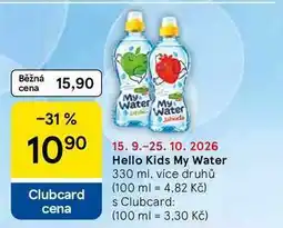 Tesco Hello Kids My Water, 330 ml, více druhů nabídka