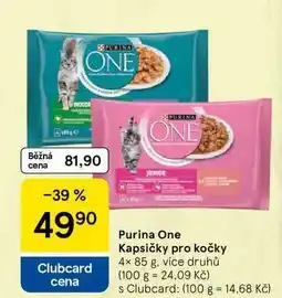 Tesco Purina One Kapsičky pro kočky, 4× nabídka