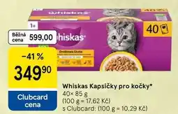 Tesco Whiskas Kapsičky pro kočky, 40× nabídka
