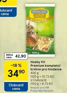 Tesco Hobby Vit Premium kompletní krmivo pro hlodavce nabídka