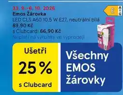 Tesco Emos Žárovka, LED CLS A60 10.5 W E27, neutrální bílá nabídka