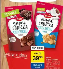 Tesco Emco Super Srdíčka, 140 g, více druhů nabídka