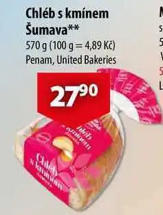 CBA Chléb s kmínem Šumava nabídka