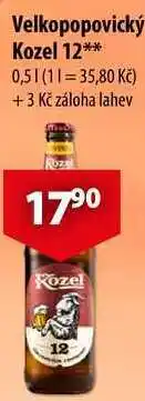 CBA Velkopopovický Kozel 12 nabídka