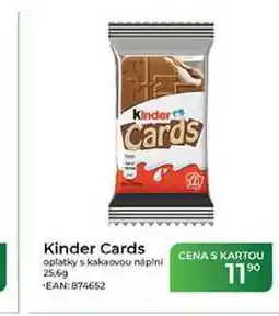 Tamda Foods Kinder Cards oplatky s kakaovou náplni nabídka