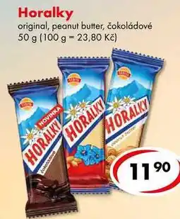 CBA Horalky, original, peanut butter, čokoládové nabídka
