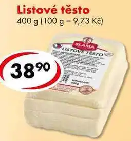 CBA Listové těsto nabídka