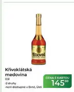 Tamda Foods Křivoklátská medovina 2 druhy nabídka