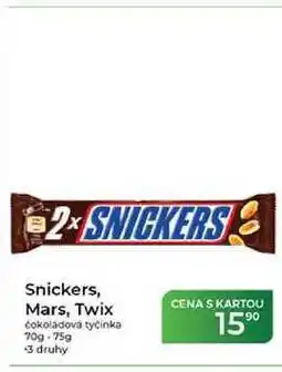 Tamda Foods Snickers, Mars, Twix čokoládová tyčinka 70g-75g nabídka