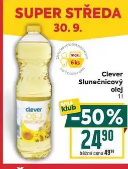 Billa Clever Slunečnicový olej nabídka